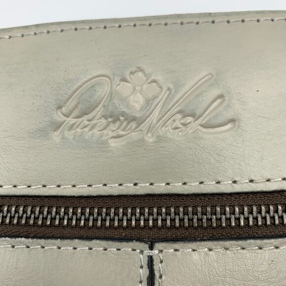 Patricia Nash Burnished Tooled Leather Francesca Organizer Crossbody Bag in Gray - Picture 9 of 12